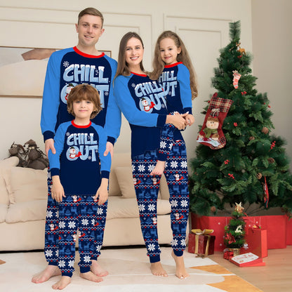 Chill Out Christmas Family Matching Christmas PJS Pyjamas Set - ChildAngle