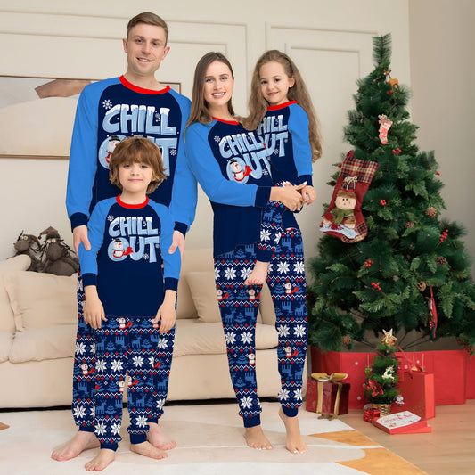 Chill Out Christmas Family Matching Christmas PJS Pyjamas Set - ChildAngle