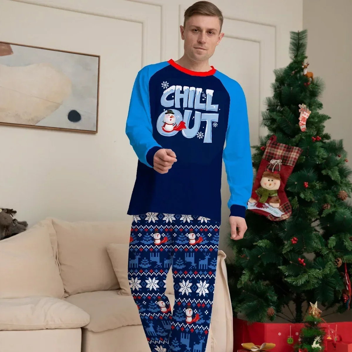 Chill Out Christmas Family Matching Christmas PJS Pyjamas Set - ChildAngle