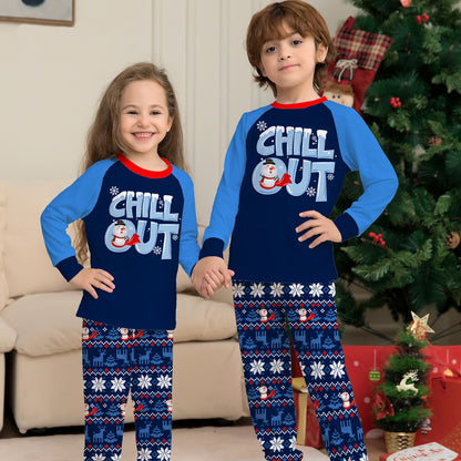 Chill Out Christmas Family Matching Christmas PJS Pyjamas Set - ChildAngle