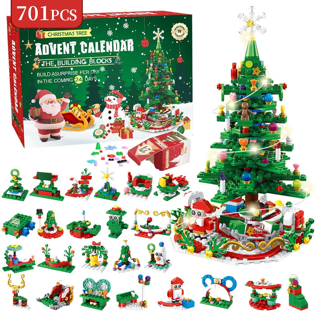 Christmas Toy Advent Calendars Building Block Advent Calendar for Kids - ChildAngle