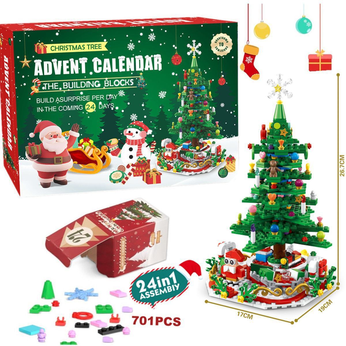 Christmas Toy Advent Calendars Building Block Advent Calendar for Kids - ChildAngle