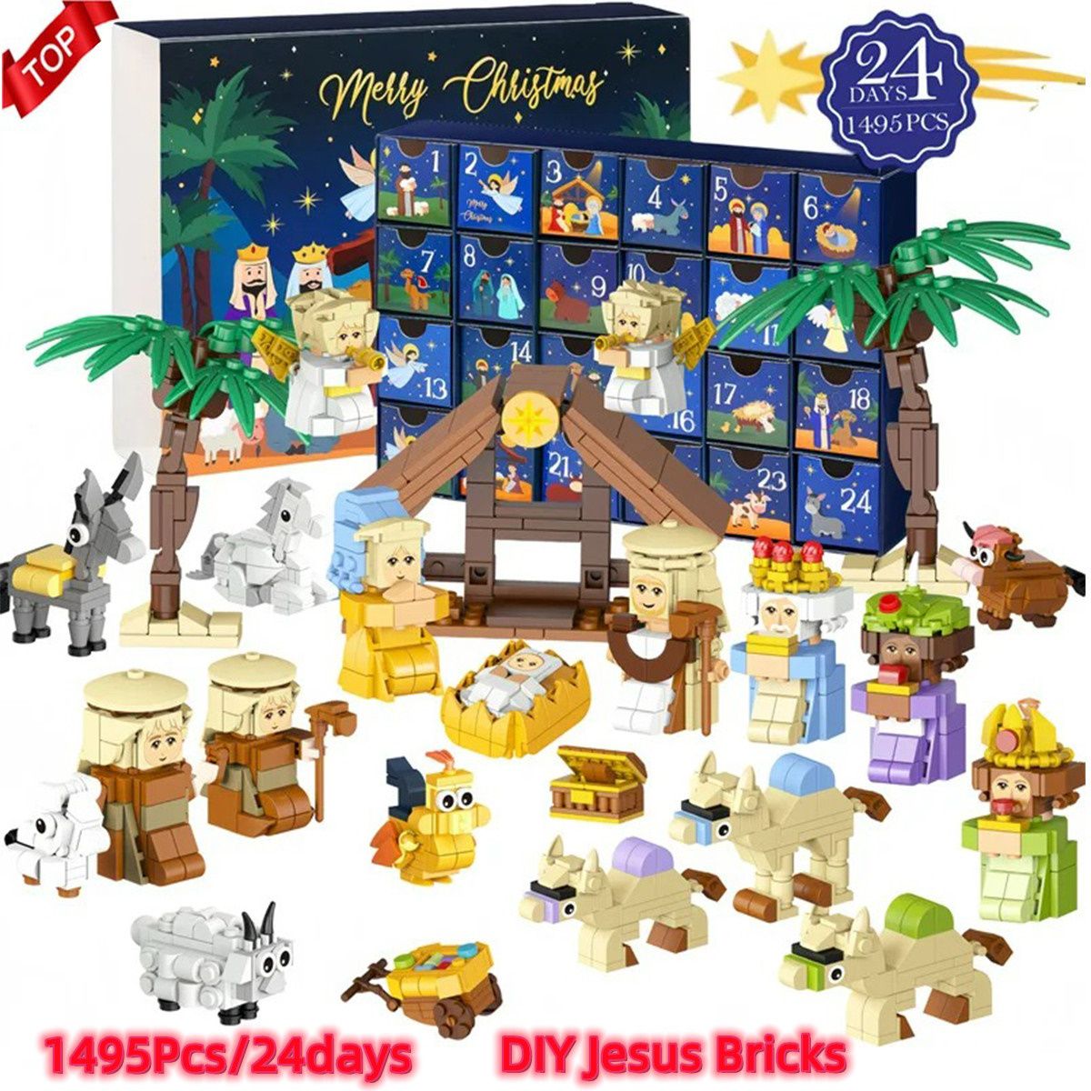 Christmas Toy Advent Calendars Building Block Advent Calendar for Kids - ChildAngle