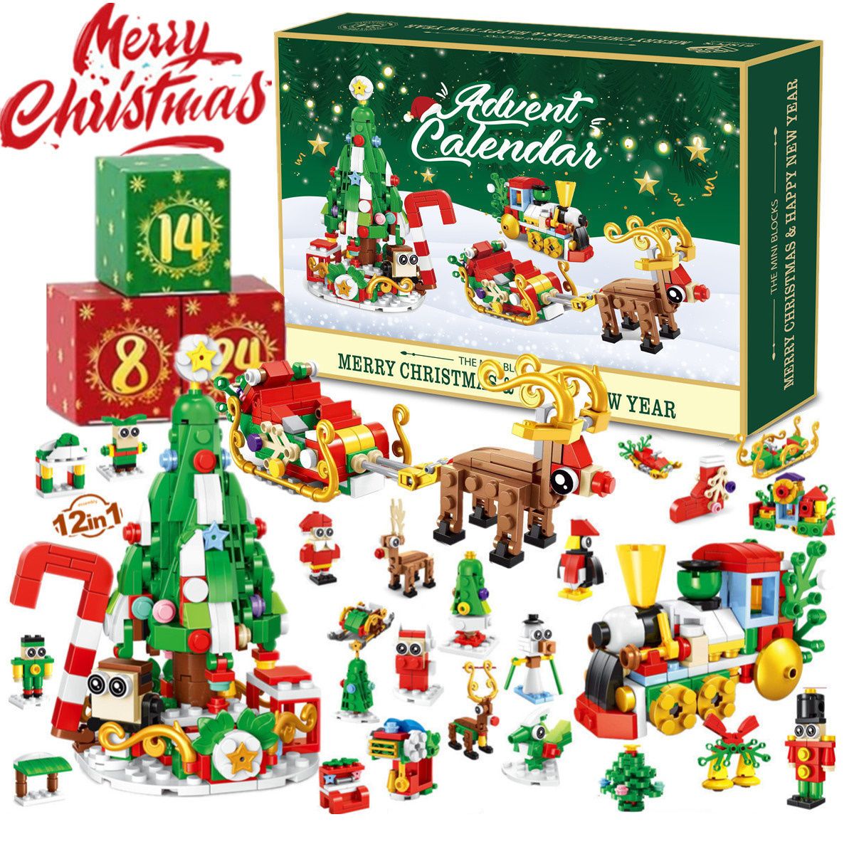 Christmas Toy Advent Calendars Building Block Advent Calendar for Kids - ChildAngle