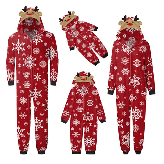 Red Snowflakes Family Matching Christmas-themed onesies Pajamas - ChildAngle