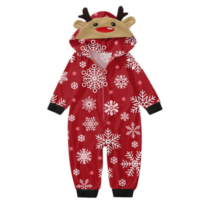 Red Snowflakes Family Matching Christmas-themed onesies Pajamas - ChildAngle