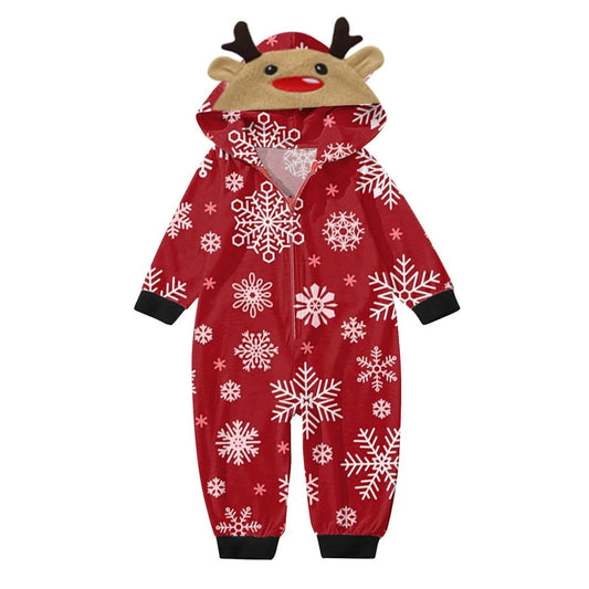 Red Snowflakes Family Matching Christmas-themed onesies Pajamas - ChildAngle