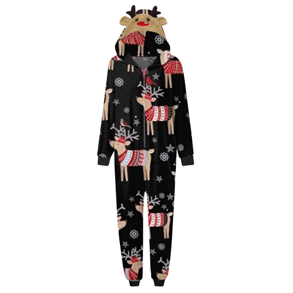 Reindeer Snowflake Christmas Tree Family matching Christmas-themed pajamas - ChildAngle
