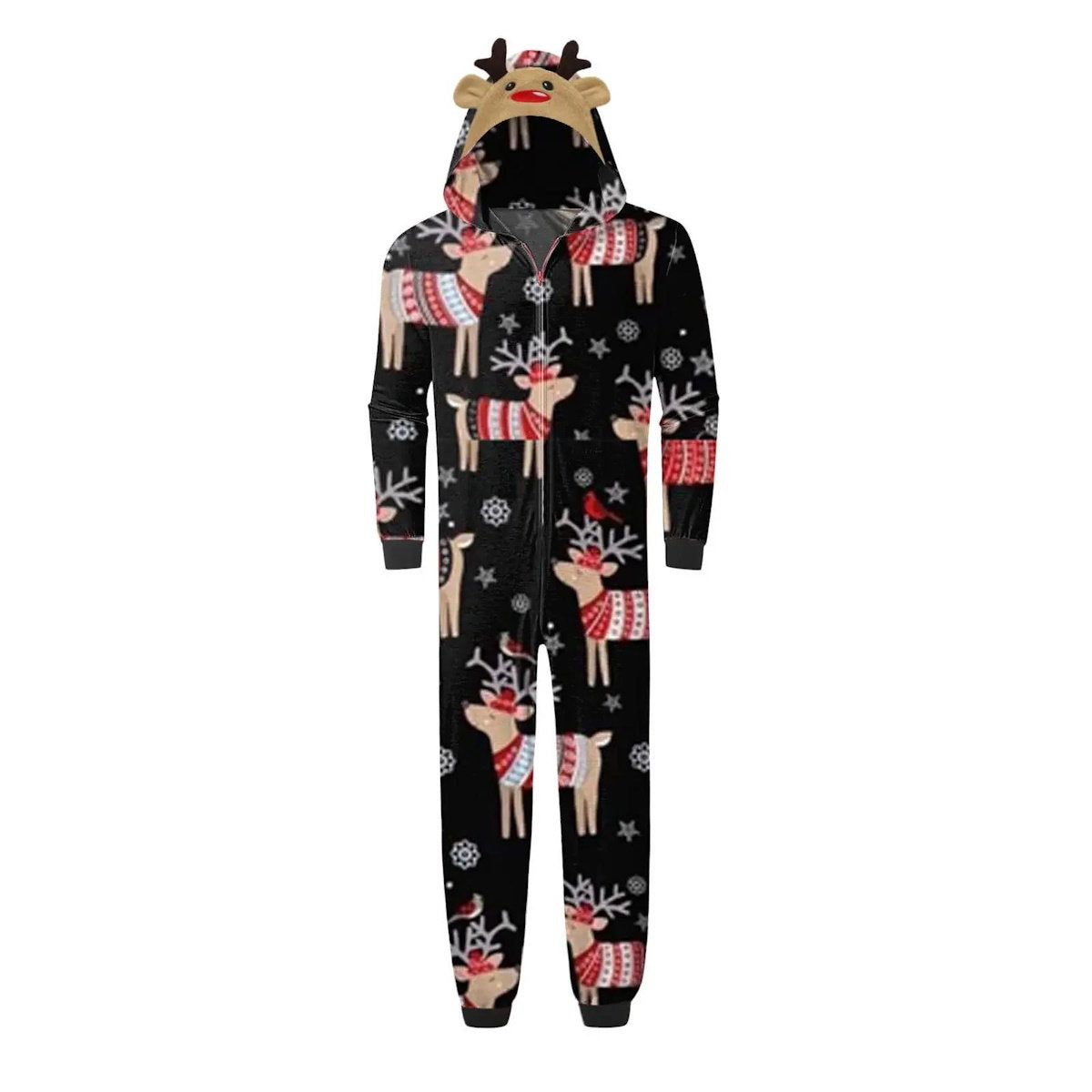Reindeer Snowflake Christmas Tree Family matching Christmas-themed pajamas - ChildAngle