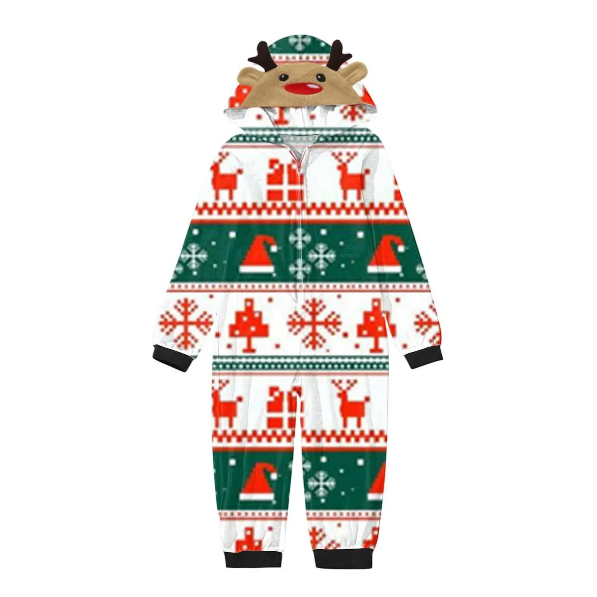 Reindeer Snowflake Christmas Tree Family matching Christmas-themed pajamas - ChildAngle