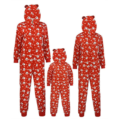 Family matching onesie santa claus Christmas pajamas set - ChildAngle Santa Claus Snowflake Onesie Family Matching Pajamas Set