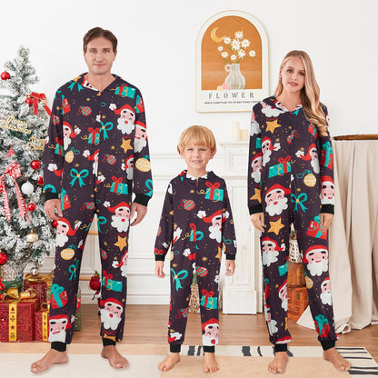 ChildAngle Allover Santa Claus Family matching Christmas-themed Onesie Pajamas 