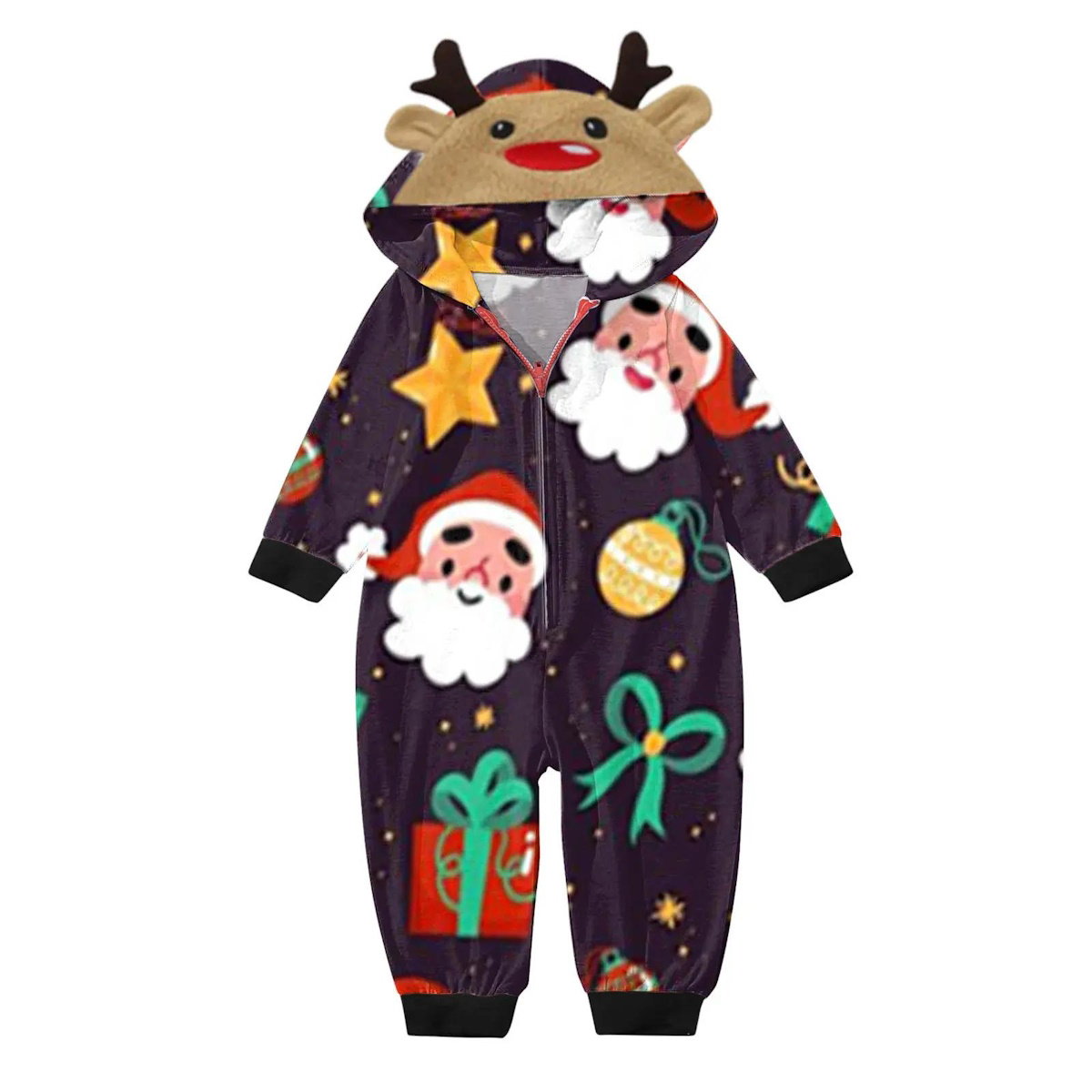 ChildAngle Allover Santa Claus Family matching Christmas-themed Onesie Pajamas 