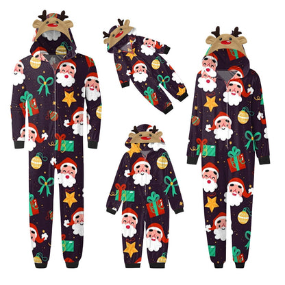 ChildAngle Allover Santa Claus Family matching Christmas-themed Onesie Pajamas 