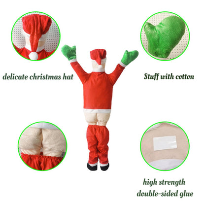 Pants-Down Naughty Santa Christmas Outdoor Hanging Decoration - ChildAngle