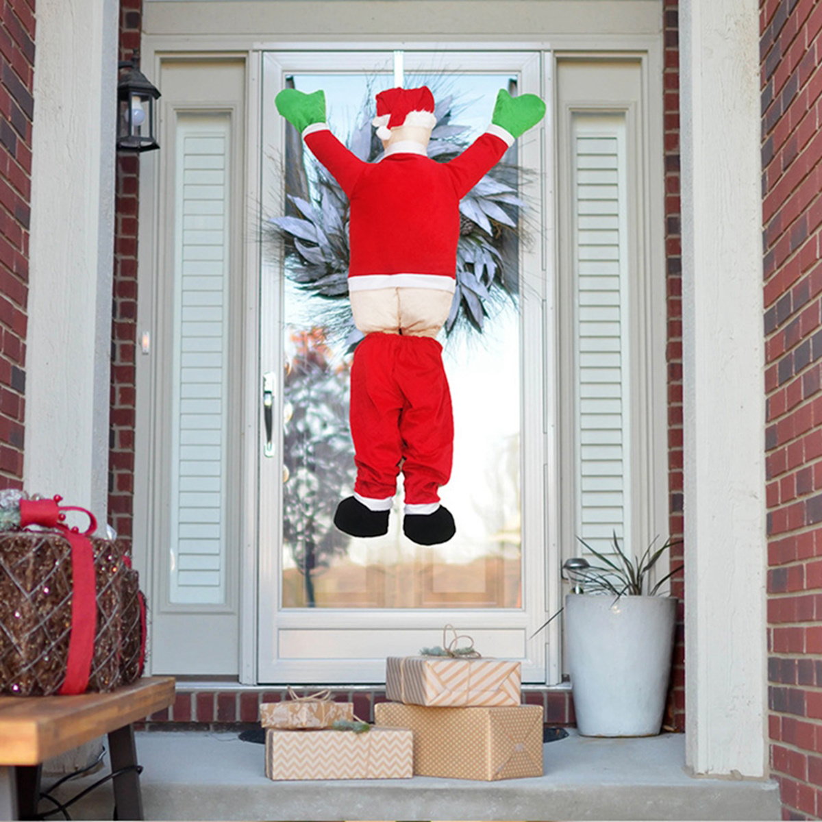 Pants-Down Naughty Santa Christmas Outdoor Hanging Decoration - ChildAngle