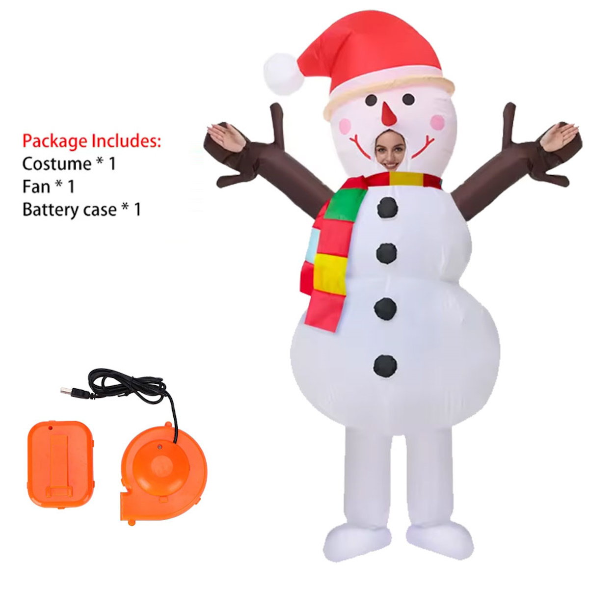Inflatables Christmas Costume Inflatable Santa Costumes Snowman Gingerbread Man - ChildAngle