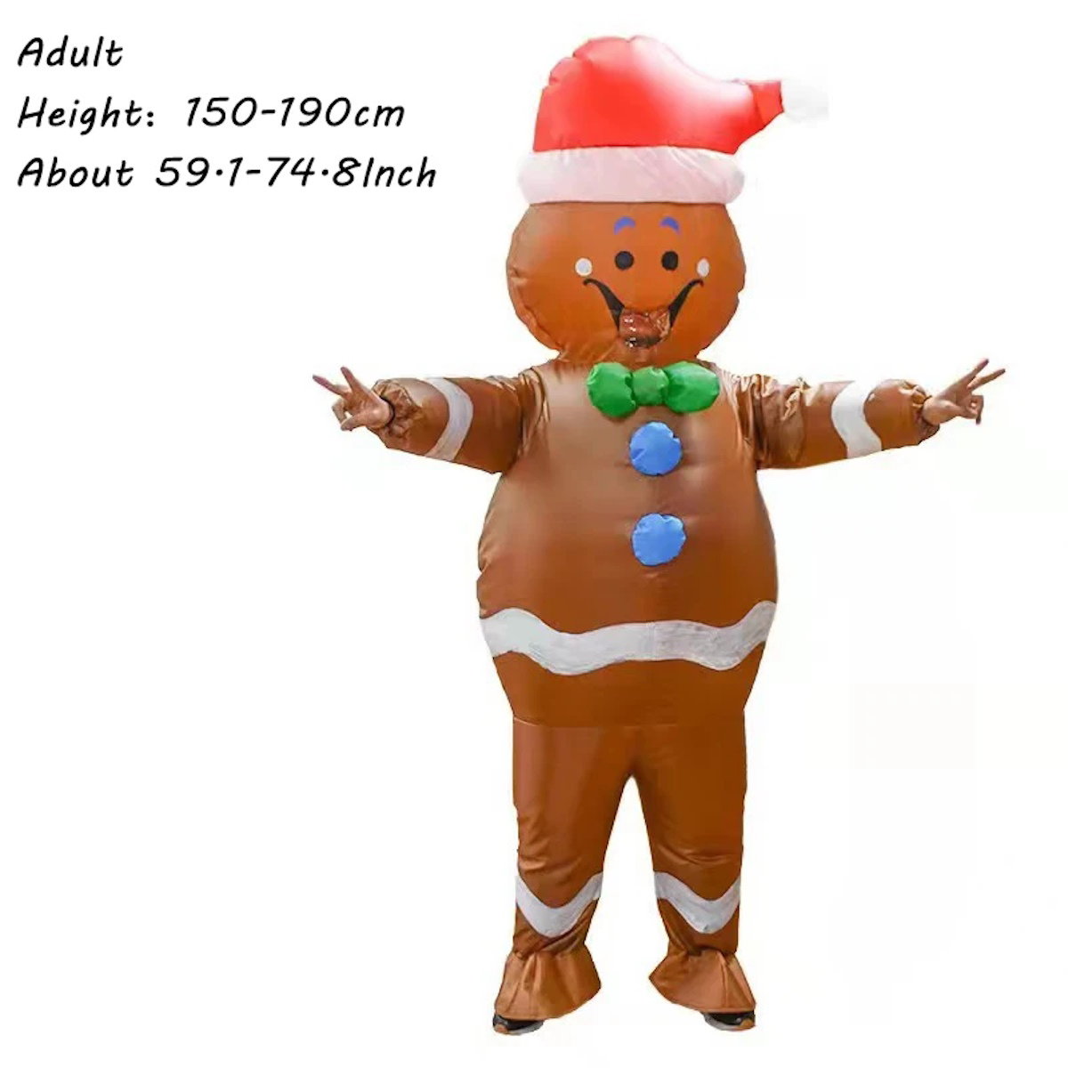 Inflatables Christmas Costume Inflatable Santa Costumes Snowman Gingerbread Man - ChildAngle