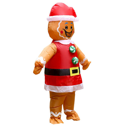 Inflatables Christmas Costume Inflatable Santa Costumes Snowman Gingerbread Man - ChildAngle
