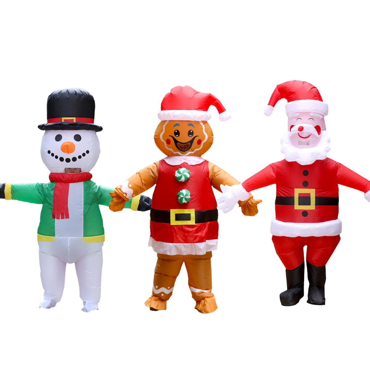 Inflatables Christmas Costume Inflatable Santa Costumes Snowman Gingerbread Man - ChildAngle