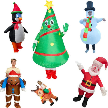 Inflatables Christmas Costume Inflatable Santa Costumes Snowman Gingerbread Man - ChildAngle