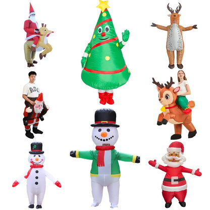 Inflatables Christmas Costume Inflatable Santa Costumes Snowman Gingerbread Man - ChildAngle
