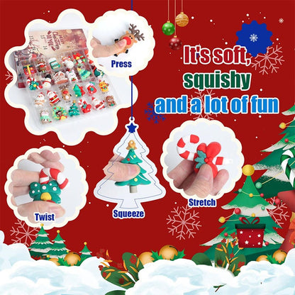 Christmas Squishy Advent Calendar with 24 PCS Ornaments Countdown - ChildAngle