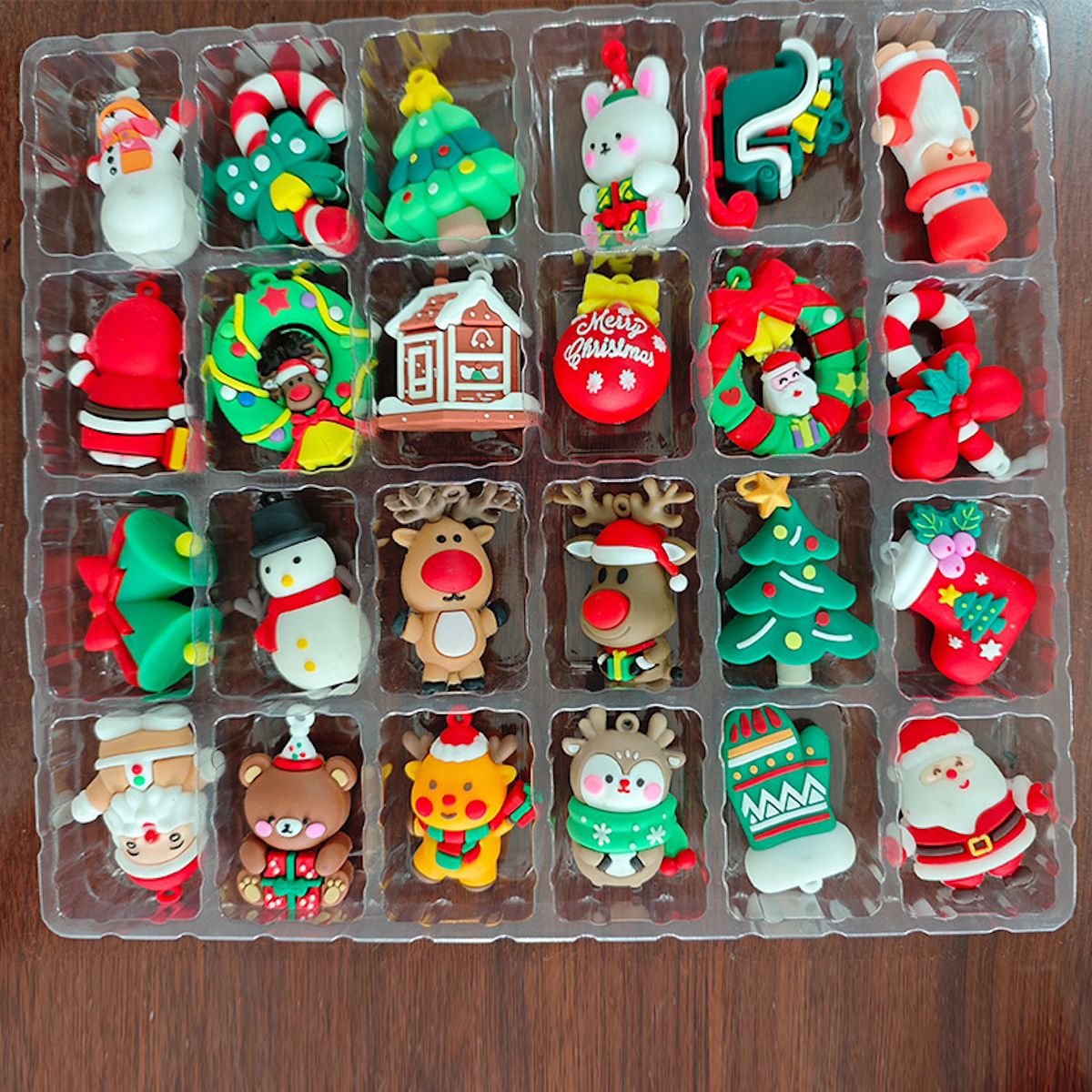 Christmas Squishy Advent Calendar with 24 PCS Ornaments Countdown - ChildAngle