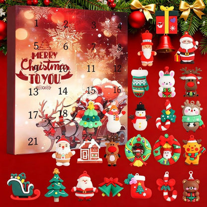 Christmas Squishy Advent Calendar with 24 PCS Ornaments Countdown - ChildAngle