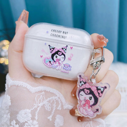 Clear Kuromi AirPods Case - ChildAngle