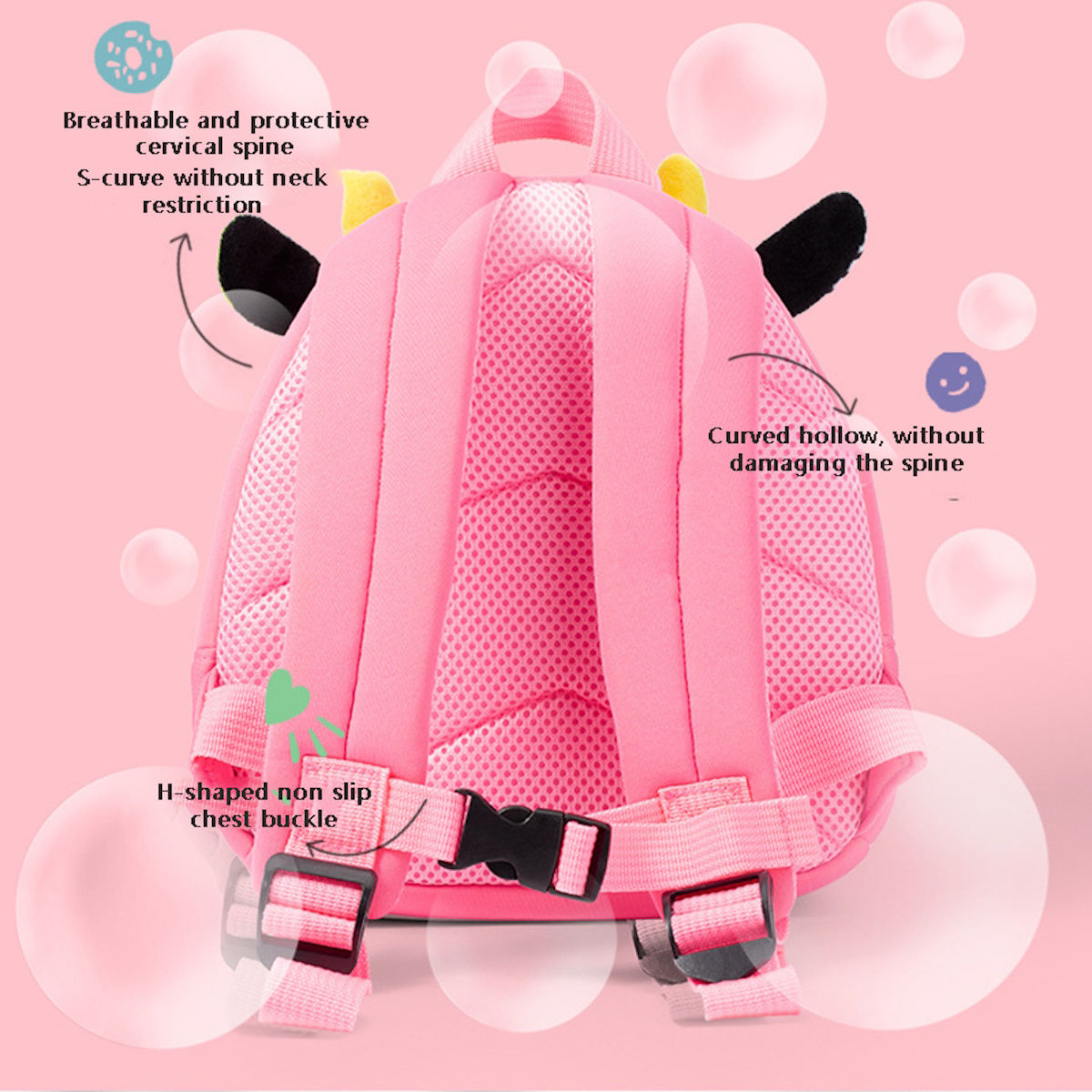 Cute Cartoon Animal with 3D Ears Kindergarten Backpack for Toddlers – ChildAngle Cute Cartoon Animal with 3D Ears Kindergarten Backpack for Toddlers – ChildAngle
