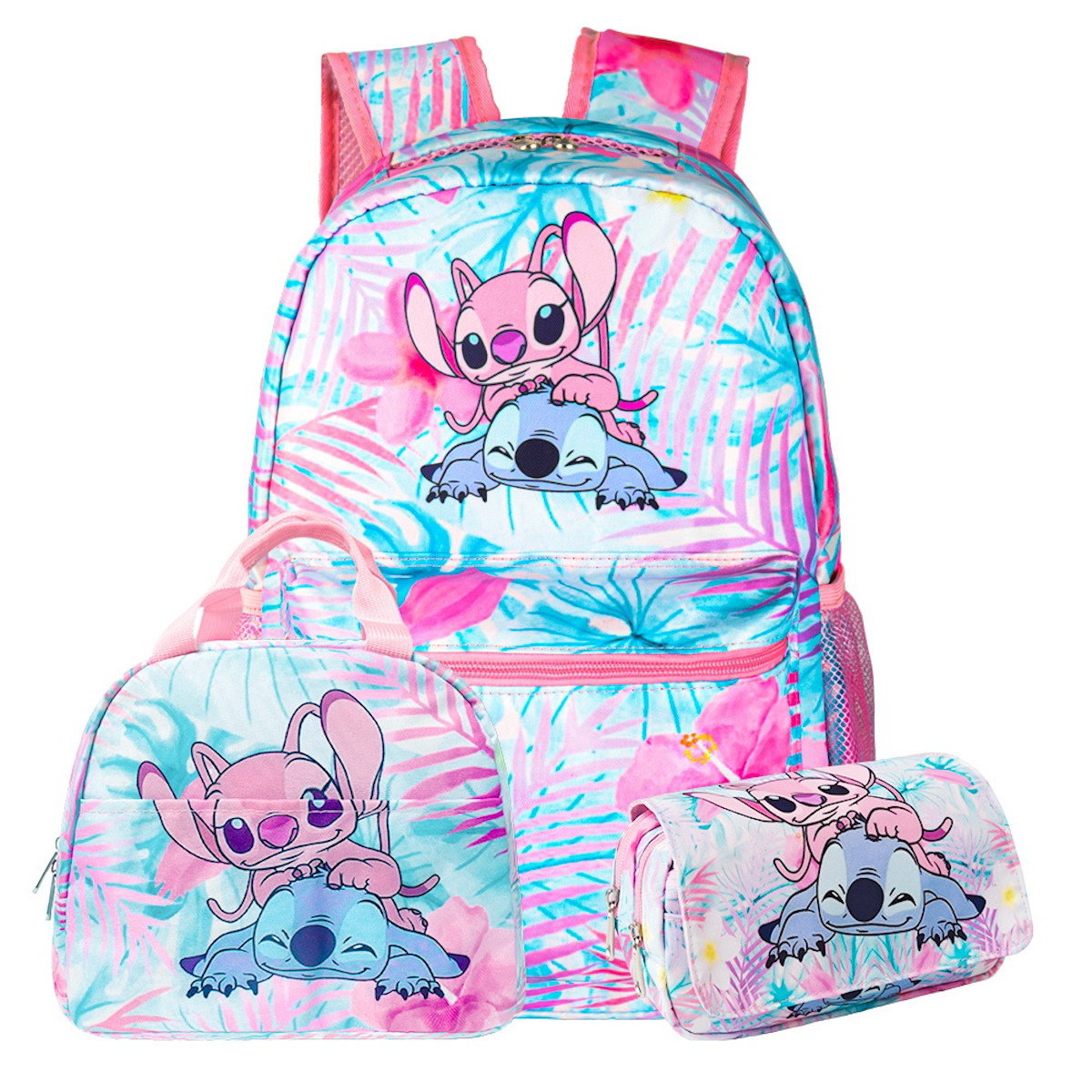Roblox Stitch Sanrio Kuromi Hello Kitty Cinnamoroll 3PCS Cute Cartoon Backpack and Lunchbox Pencil Case Set for School - ChildAngle