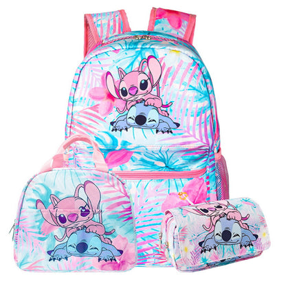 Roblox Stitch Sanrio Kuromi Hello Kitty Cinnamoroll 3PCS Cute Cartoon Backpack and Lunchbox Pencil Case Set for School - ChildAngle