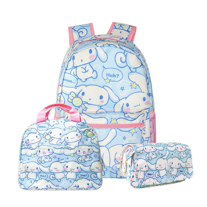 Roblox Stitch Sanrio Kuromi Hello Kitty Cinnamoroll 3PCS Cute Cartoon Backpack and Lunchbox Pencil Case Set for School - ChildAngle
