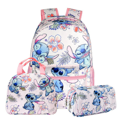 Roblox Stitch Sanrio Kuromi Hello Kitty Cinnamoroll 3PCS Cute Cartoon Backpack and Lunchbox Pencil Case Set for School - ChildAngle