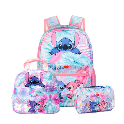 Roblox Stitch Sanrio Kuromi Hello Kitty Cinnamoroll 3PCS Cute Cartoon Backpack and Lunchbox Pencil Case Set for School - ChildAngle