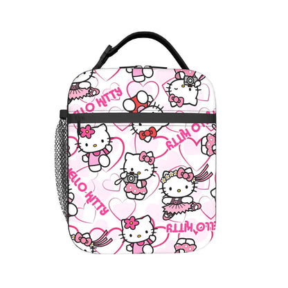 Cute Pattern Hello Kitty Lunch Bags Portable Insulated School Lunch Bag - ChildAngle