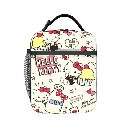 Cute Pattern Hello Kitty Lunch Bags Portable Insulated School Lunch Bag - ChildAngle