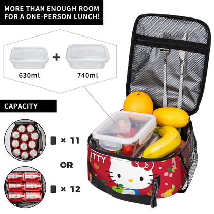 Cute Pattern Hello Kitty Lunch Bags Portable Insulated School Lunch Bag - ChildAngle