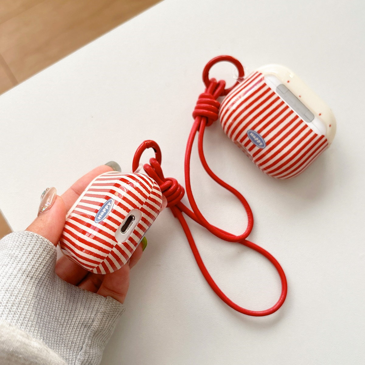 Striped and Polka dot AirPods cases - ChildAngle