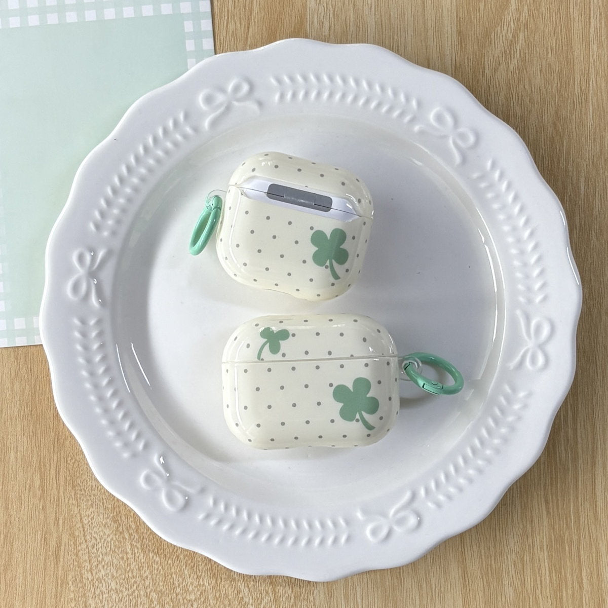 Clover Polka dot AirPods cases - ChildAngle