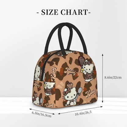 Hello Kitty Lunch Bags Portable Insulated Tote for Schools - ChildAngle
