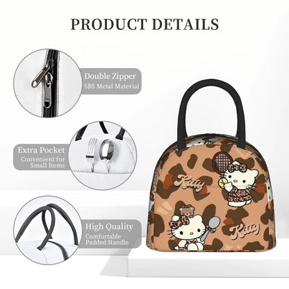 Hello Kitty Lunch Bags Portable Insulated Tote for Schools - ChildAngle