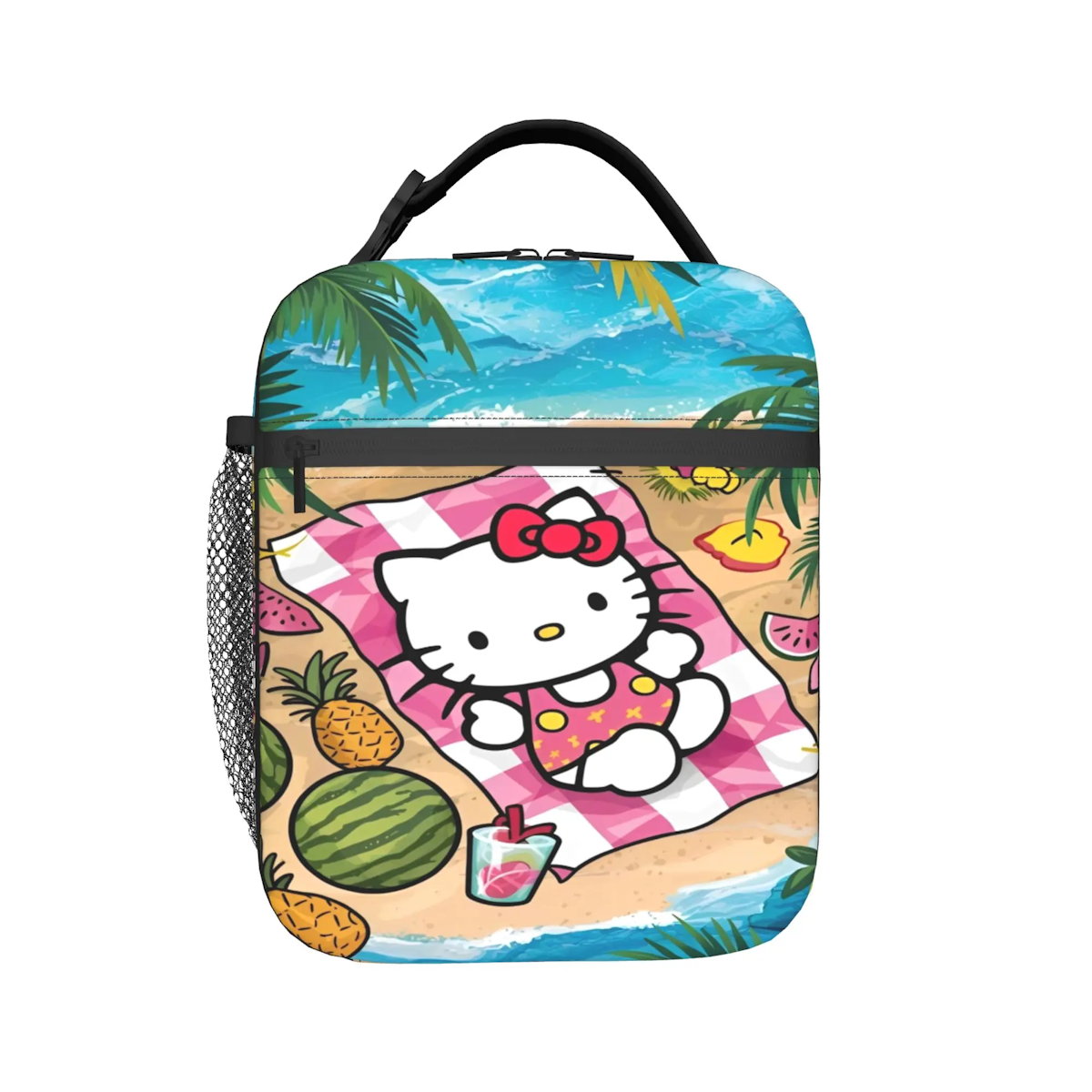 Hello Kitty Lunch Bag Portable Insulated Tote for Girls - ChildAngle