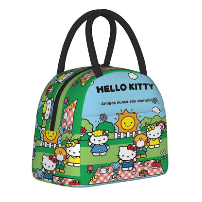 Hello Kitty Lunch Bags Portable Insulated Tote for Schools - ChildAngle
