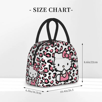 Hello Kitty Lunch Bags Portable Insulated Tote for Schools - ChildAngle