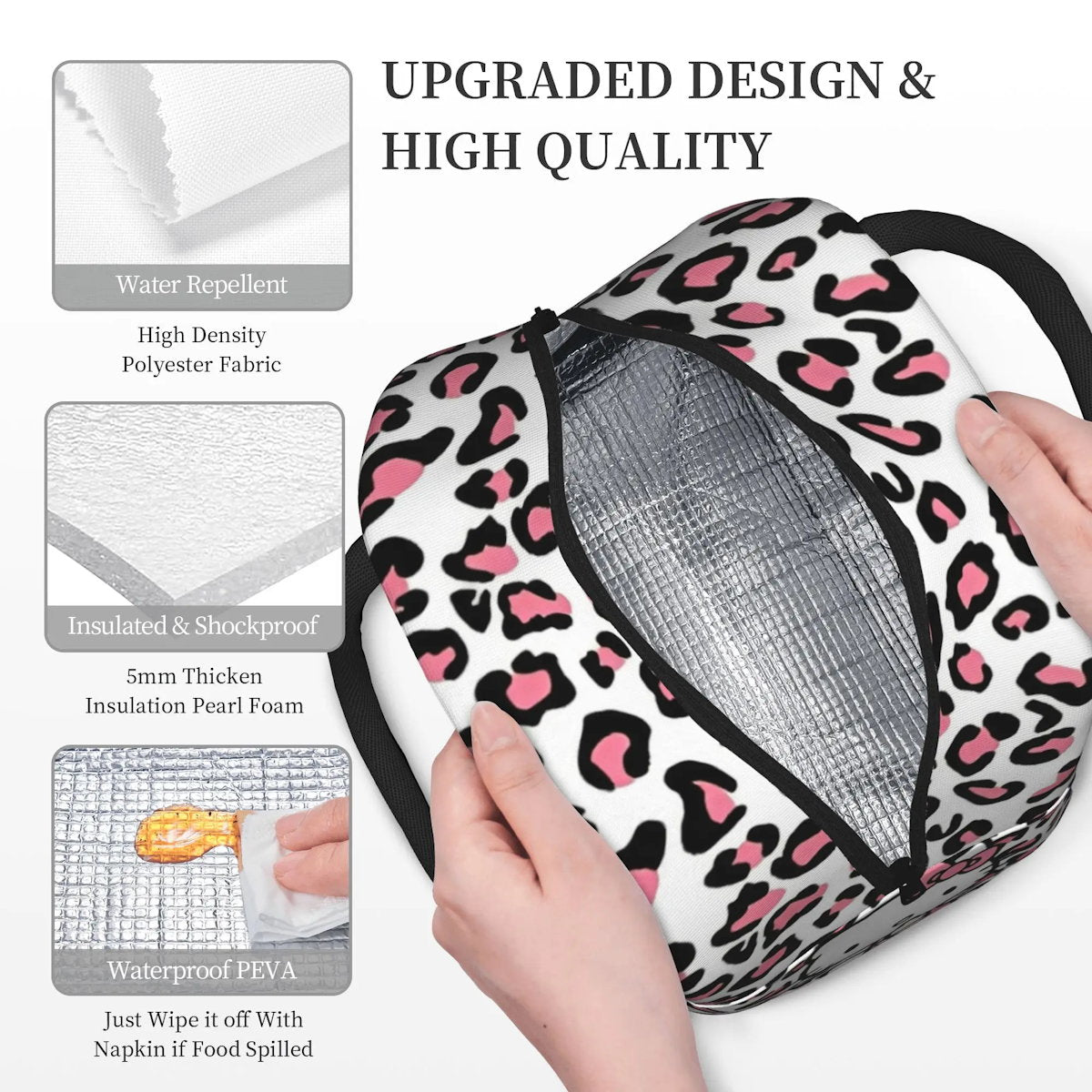 Hello Kitty Lunch Bags Portable Insulated Tote for Schools - ChildAngle
