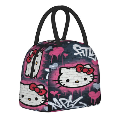Hello Kitty Lunch Bags Portable Insulated Tote for Schools - ChildAngle