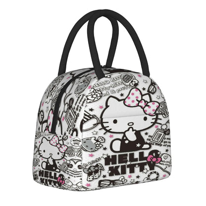 Hello Kitty Lunch Bags Portable Insulated Tote for Schools - ChildAngle