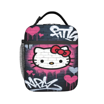 Hello Kitty Lunch Bag Portable Insulated Tote for Girls - ChildAngle